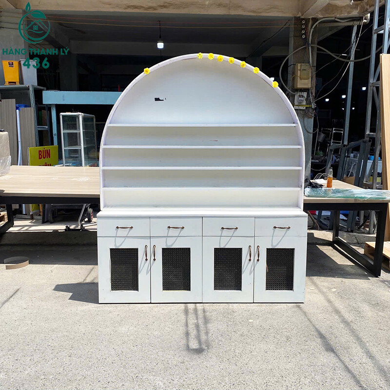 Tủ Trưng Bày Cũ Màu Trắng 1M6X30CMX1M85 tu-trung-bay-cu-mau-trang-1m6x30cmx1m85-3 Tủ Trưng Bày Cũ Màu Trắng 1M6X30CMX1M85