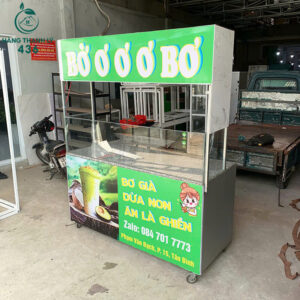 Xe Bán Hàng Cũ 1M7X1M2X95CM Có Kính Trưng Bày