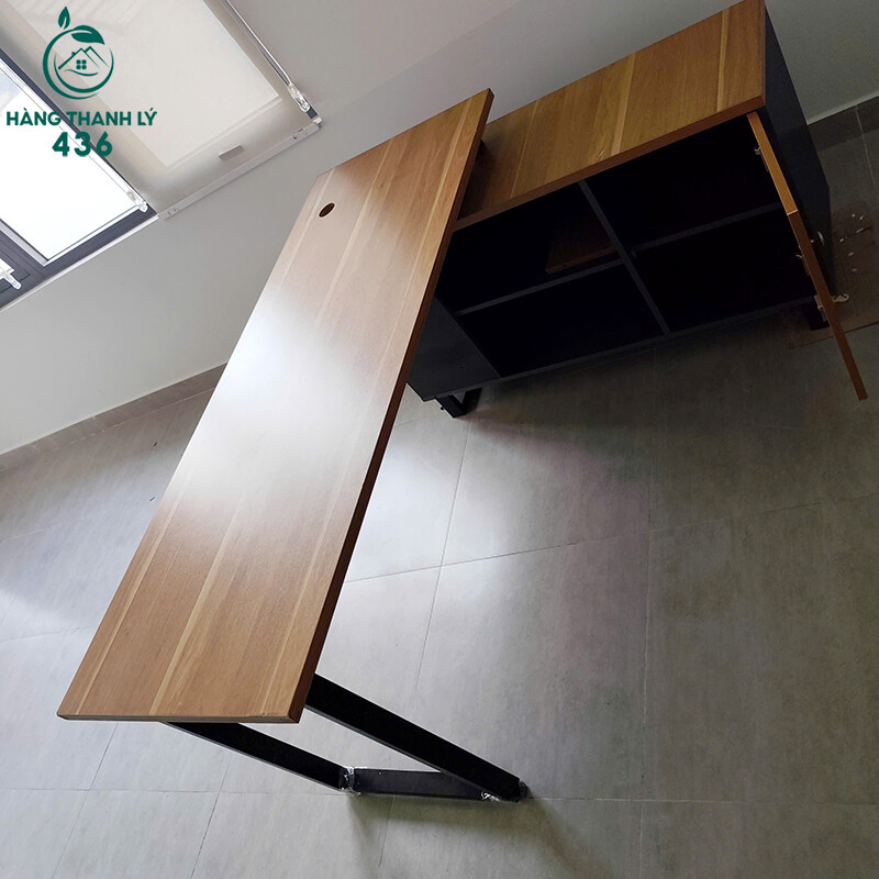 Bàn Giám Đốc Chữ L Cũ 1M25X1M6X75CM Kèm Tủ Phụ ban-giam-doc-cu-1m25x1m6x75cm-kem-tu-phu-1 Bàn Giám Đốc Chữ L Cũ 1M25X1M6X75CM Kèm Tủ Phụ