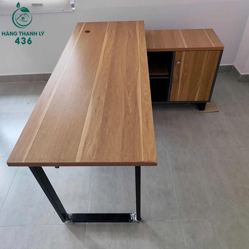 Bàn Giám Đốc Chữ L Cũ 1M25X1M6X75CM Kèm Tủ Phụ ban-giam-doc-cu-1m25x1m6x75cm-kem-tu-phu-2 Bàn Giám Đốc Chữ L Cũ 1M25X1M6X75CM Kèm Tủ Phụ