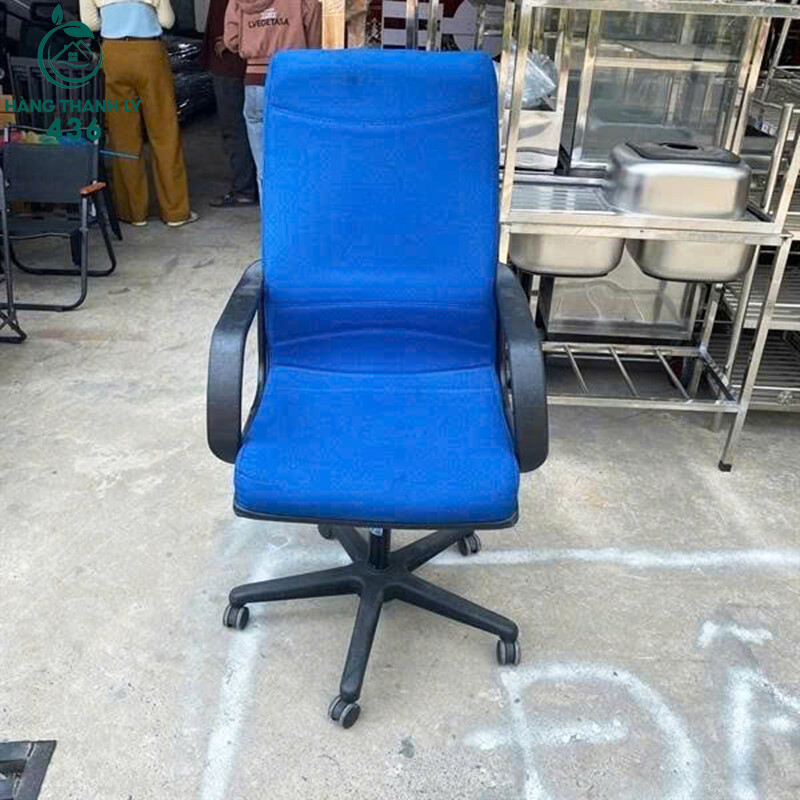 Ghế Văn Phòng Cũ Màu Xanh Bọc Đệm ghe-van-phong-cu-mau-xanh-boc-dem Ghế Văn Phòng Cũ Màu Xanh Bọc Đệm
