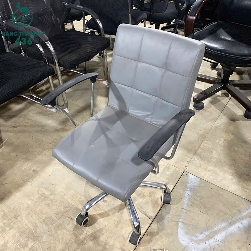 Ghế Xoay Văn Phòng Cũ Màu Xám Hỗ Trợ Tư Thế Ngồi Chuẩn ghe-xoay-van-phong-cu-mau-xam-ho-tro-tu-the-ngoi-chuan-2 Ghế Xoay Văn Phòng Cũ Màu Xám Hỗ Trợ Tư Thế Ngồi Chuẩn