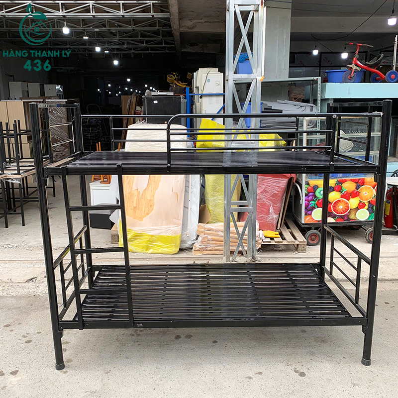 giuong-tang-sat-cu-1mx2m-mau-den-5 Mua Bán Bàn Ghế Cũ, Nội Thất Cũ Tại TPHCM  