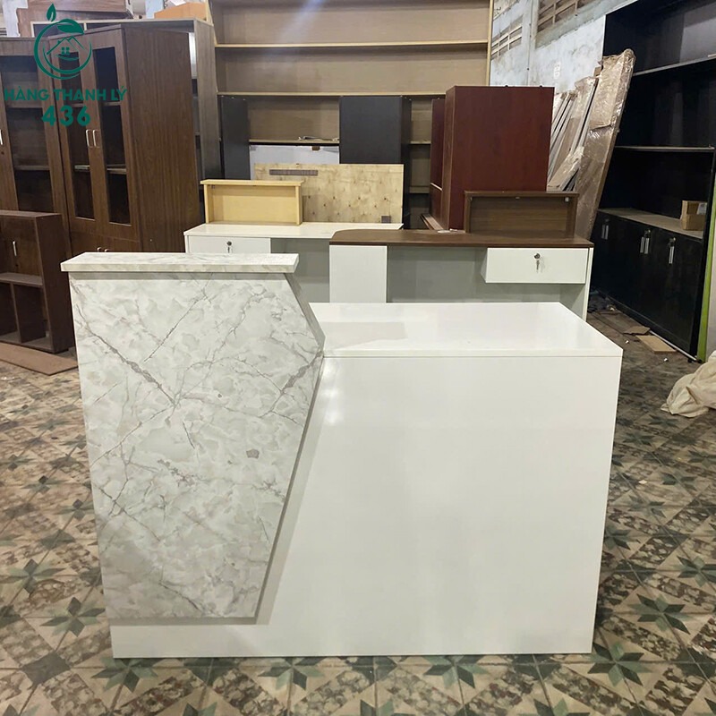 Quầy Thu Ngân Vân Gỗ Phối Đá Có Ngăn Kéo Khóa Mới 99% quay-thu-ngan-van-go-phoi-da-co-ngan-keo-khoa-moi-99-1 Quầy Thu Ngân Vân Gỗ Phối Đá Có Ngăn Kéo Khóa Mới 99%