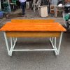 Bàn Ghế Học Sinh Gỗ Cũ Thiết Kế Liền Băng Tiện Dụng