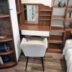 Bàn Trang Điểm Cũ Màu Nâu Gỗ Có Hộc Tủ Tiện Lợi