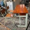 Bộ Bàn Ghế Học Sinh Gỗ Cũ Thiết Kế 2 Chỗ Ngồi