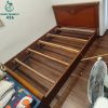 Giường Ngủ Gỗ Cũ 1M2X2M Thiết Kế Tối Giản