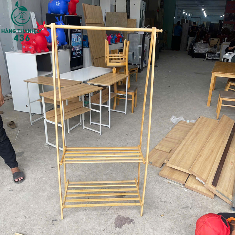 ke-treo-quan-ao-cu-co-thiet-ke-ke-2-tang-2 Mua Bán Bàn Ghế Cũ, Nội Thất Cũ Tại TPHCM  