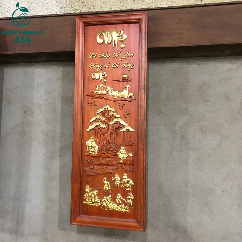 Tranh Gỗ 1M27x45CM Chạm Khắc Chữ Cha Mẹ Nổi Bật Mới 99% tranh-go-1m27x45cm-cham-khac-chu-cha-me-noi-bat-moi-99-1 Tranh Gỗ 1M27x45CM Chạm Khắc Chữ Cha Mẹ Nổi Bật Mới 99%