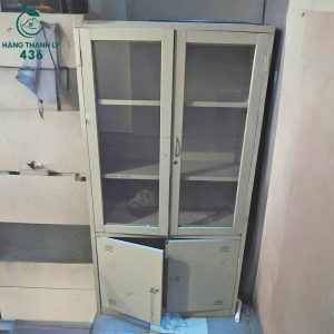 Tủ Hồ Sơ Sắt Cánh Kính Cũ Dễ Sắp Xếp Tài Liệu