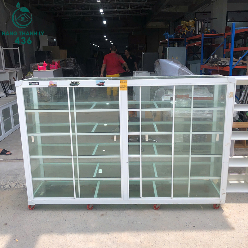 tu-kinh-trung-bay-cu-1m8x40cmx1m2-khung-nhom-3 Mua Bán Bàn Ghế Cũ, Nội Thất Cũ Tại TPHCM  