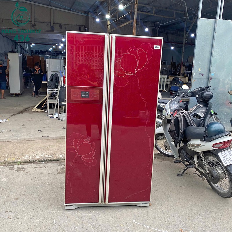 tu-lanh-lg-cu-side-by-side-nhieu-khay-chua-tien-dung-4 Tủ Lạnh LG Cũ Nhiều Khay Chứa Đồ Tiện Dụng  