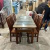 Bàn Ăn Gia Đình Cũ Kèm 6 Ghế Ngồi Rộng Rãi