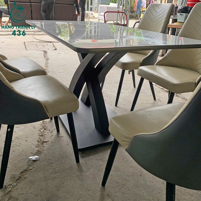 Bàn Ghế Cũ Mặt Vân Đá Ghế Nệm Bọc Da Kem ban-ghe-cu-mat-van-da-ghe-nem-boc-da-kem-3 Bàn Ghế Cũ Mặt Vân Đá Ghế Nệm Bọc Da Kem