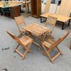 Bàn Ghế Gỗ Cũ 1 Bàn 4 Ghế Dễ Bố Trí Không Gian