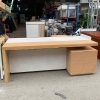 Bàn Giám Đốc Chữ L Cũ 2MX90CM Kèm Tủ Phụ 2M15X60CM