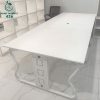 Bàn Họp Cũ Màu Trắng Có Ô Luồn Dây Gọn Gàng