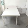 Bàn Làm Việc Chữ L Cũ 1M8 Màu Trắng Kèm Hộc Tủ
