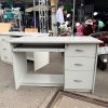 Bàn Làm Việc Cũ Màu Trắng Có 3 Hộc Kéo 1M2X60CM (Nhiều Mẫu)