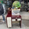 Bàn Phấn Cũ Có Gương Tròn Dễ Soi Và Trang Điểm