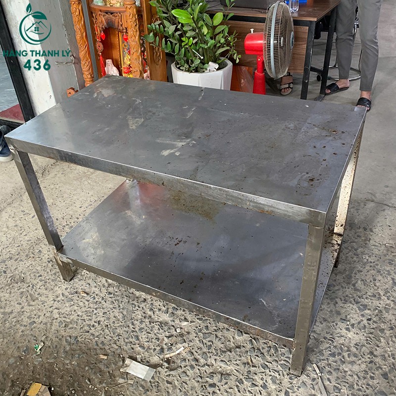 Bàn Sơ Chế Cũ Inox Có Kệ Dưới Tiện Để Đồ ban-so-che-cu-inox-co-ke-duoi-tien-de-do-1 Bàn Sơ Chế Cũ Inox Có Kệ Dưới Tiện Để Đồ