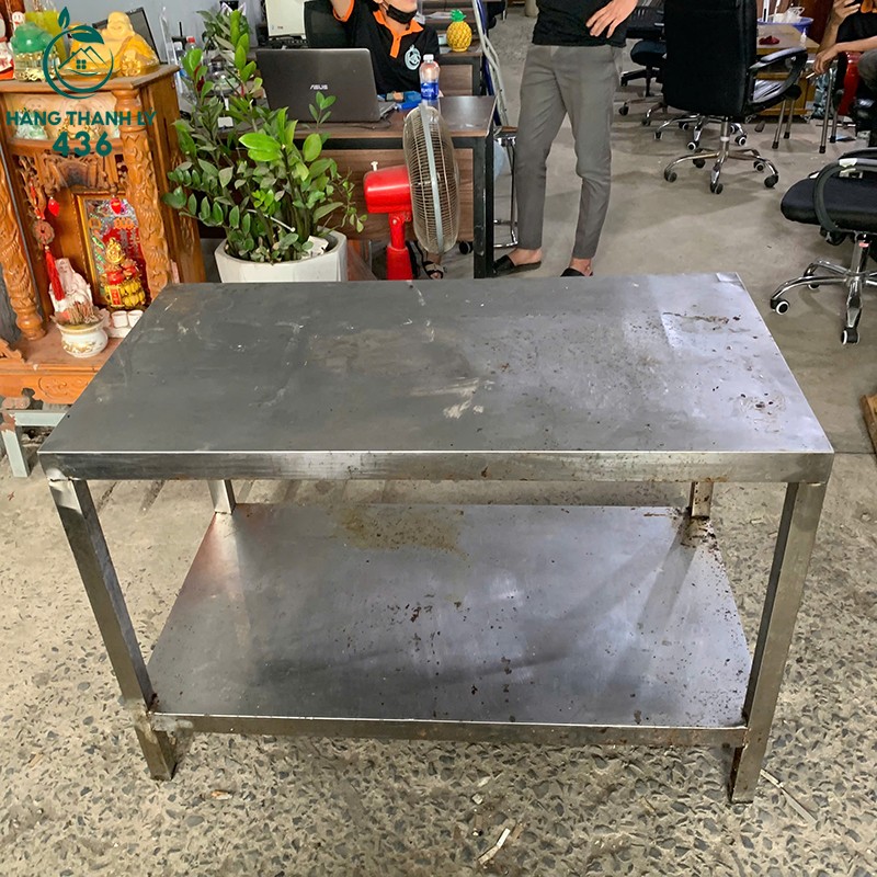 Bàn Sơ Chế Cũ Inox Có Kệ Dưới Tiện Để Đồ ban-so-che-cu-inox-co-ke-duoi-tien-de-do-4 Bàn Sơ Chế Cũ Inox Có Kệ Dưới Tiện Để Đồ