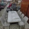 Bộ Bàn Ghế Ăn Mặt Đá Kèm Ghế Bọc Da Đẹp Mới 99%