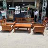 Bộ Bàn Ghế Gỗ Cũ Có Ghế Băng Và Hai Ghế Đơn