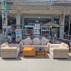 Bộ Sofa Chi Lai Cũ Kèm Gối Tựa Hoa Văn Mềm Mại