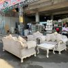 Bộ Ghế Sofa Cũ Bọc Vải Kèm Nhiều Gối Tựa