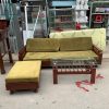 Bộ Sofa Cũ 2M2 Bọc Đệm Có Bàn Kính Tiện Dụng