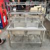 Bồn Rửa Inox Công Nghiệp Cũ 2 Ngăn Rộng Rãi