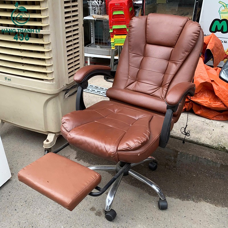 Ghế Giám Đốc Cũ Bọc Da Có Gác Chân Tiện Lợi ghe-giam-doc-cu-boc-da-mau-nau-co-gac-chan-tien-dung-3 Ghế Giám Đốc Cũ Bọc Da Có Gác Chân Tiện Lợi