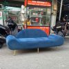 Ghế Sofa Cũ 1M8 Màu Xanh Dương Dáng Cong Mềm Mại