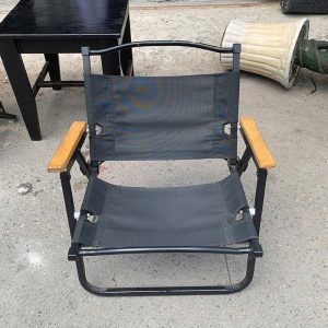 Ghế Xếp Lưới Cũ Khung Sắt Tay Gỗ