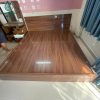 Giường Gỗ Cũ 1M8 Vân Gỗ Nâu Tích Hợp Hộc Kéo Màu Trắng