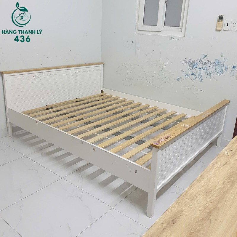 Giường Gỗ Cũ Màu Trắng 1M6 giuong-go-cu-mau-trang-de-phoi-phong-ngu Giường Gỗ Cũ Màu Trắng 1M6