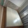 Giường Ngủ Cũ 1M6 Màu Trắng Phối Vân Gỗ Sáng