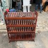 Kệ Để Giày Cũ 4 Tầng Gỗ Màu Nâu Đỏ