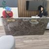 Quầy Lễ Tân Cũ Chất Liệu Gỗ Phủ Vân Đá Dễ Lau Chùi