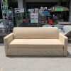 Sofa Bed Bọc Đệm Màu Kem Cũ 1M01X90CMX1M Thành Giường Ngủ