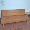 Sofa Bed Cũ Bọc Da Màu Nâu Bò