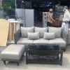 Sofa Bọc Da Băng Cũ Bàn Trà Màu Đen Tiện Dụng