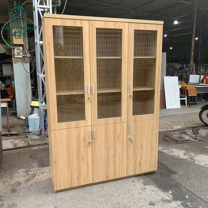 Tủ Hồ Sơ Cũ 3 Cánh Kính Vân Gỗ Vàng 1M4X40CMX2M tu-ho-so-cu-3-canh-kinh-van-go-vang-1m4x40cmx2m-1 Tủ Hồ Sơ Cũ 3 Cánh Kính Vân Gỗ Vàng 1M4X40CMX2M