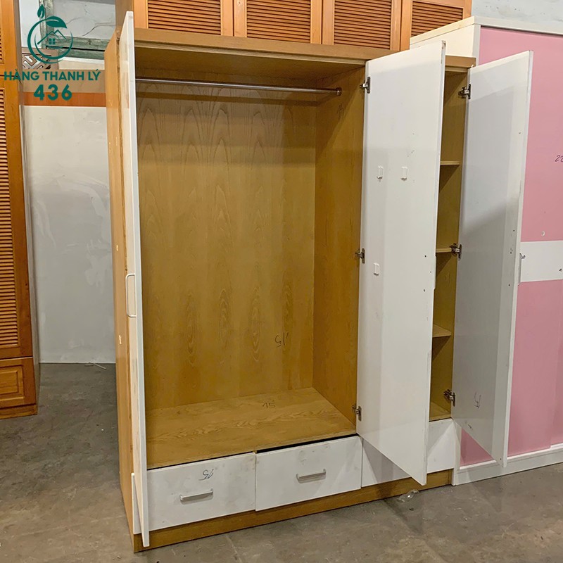 Tủ Quần Áo Cũ 3 Cánh Vân Gỗ Trắng Vàng tu-quan-ao-cu-3-canh-van-go-trang-vang-1 Tủ Quần Áo Cũ 3 Cánh Vân Gỗ Trắng Vàng