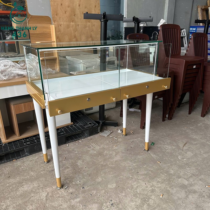1m1-2 Quầy Kính Cũ 1M1 Trưng Bày Mỹ Phẩm Và Phụ Kiện (Nhiều Mẫu)  