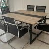Bàn Họp Cũ Mặt Gỗ Chân Sắt Văn Phòng