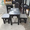 Bộ Bàn Ghế Quán Ăn Cũ Chân Vuông Ổn Định Dùng Bền