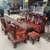 Bộ Salon Gỗ Căm Xe Cũ Tay 12 Chạm Khắc Sang Trọng